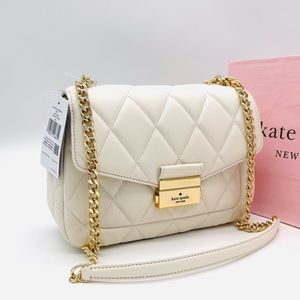 Kate Spade Carey Small Quilted Flap Shoulder Crossbody Bag